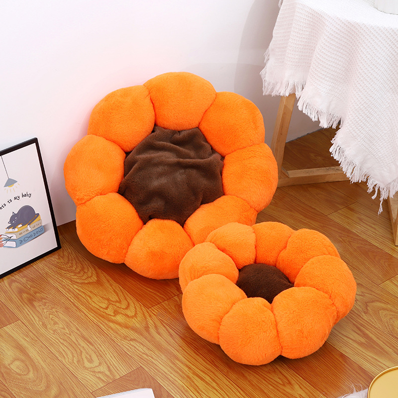 Rabbit down flower pet kennel cat sleeping warm nest non-slip dog sleeping mat winter plush litter