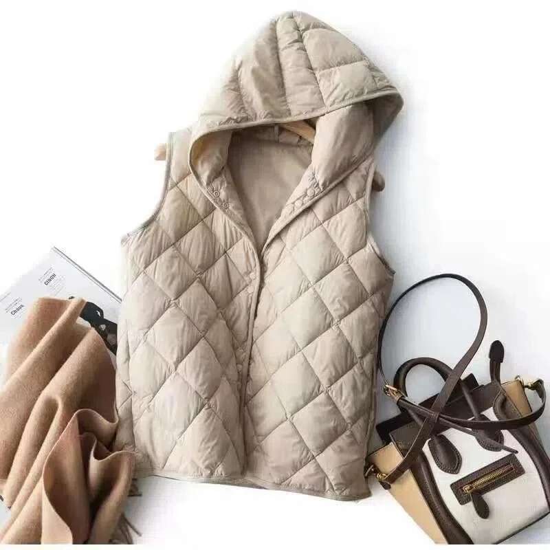 New Women's Lightweight Waterproof Foldable Vest Fashionable Designer Jacket Plus Size Warm Jacket