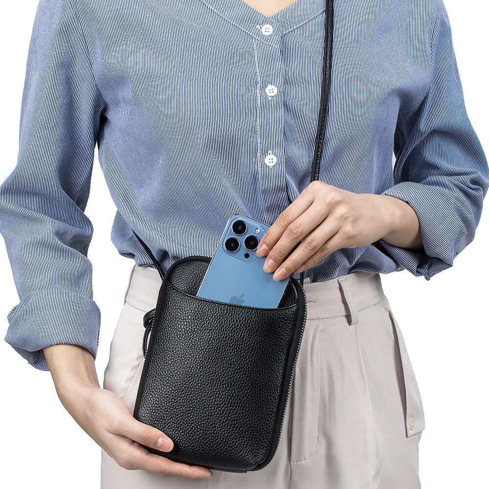Genuine Leather One Shoulder Women Crossbody Bag Designer Small Handbag Lipstick Key Phone Pouch Holder For Female