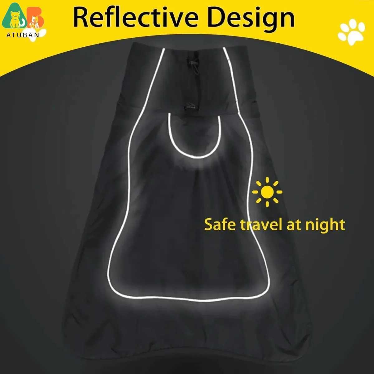 ATUBAN Dog Jacket Waterproof Dog Raincoat Cold Weather Reflective Jacket with Soft Fleece Lining Warm Outerwear for Pet OutdoorsXJ250109