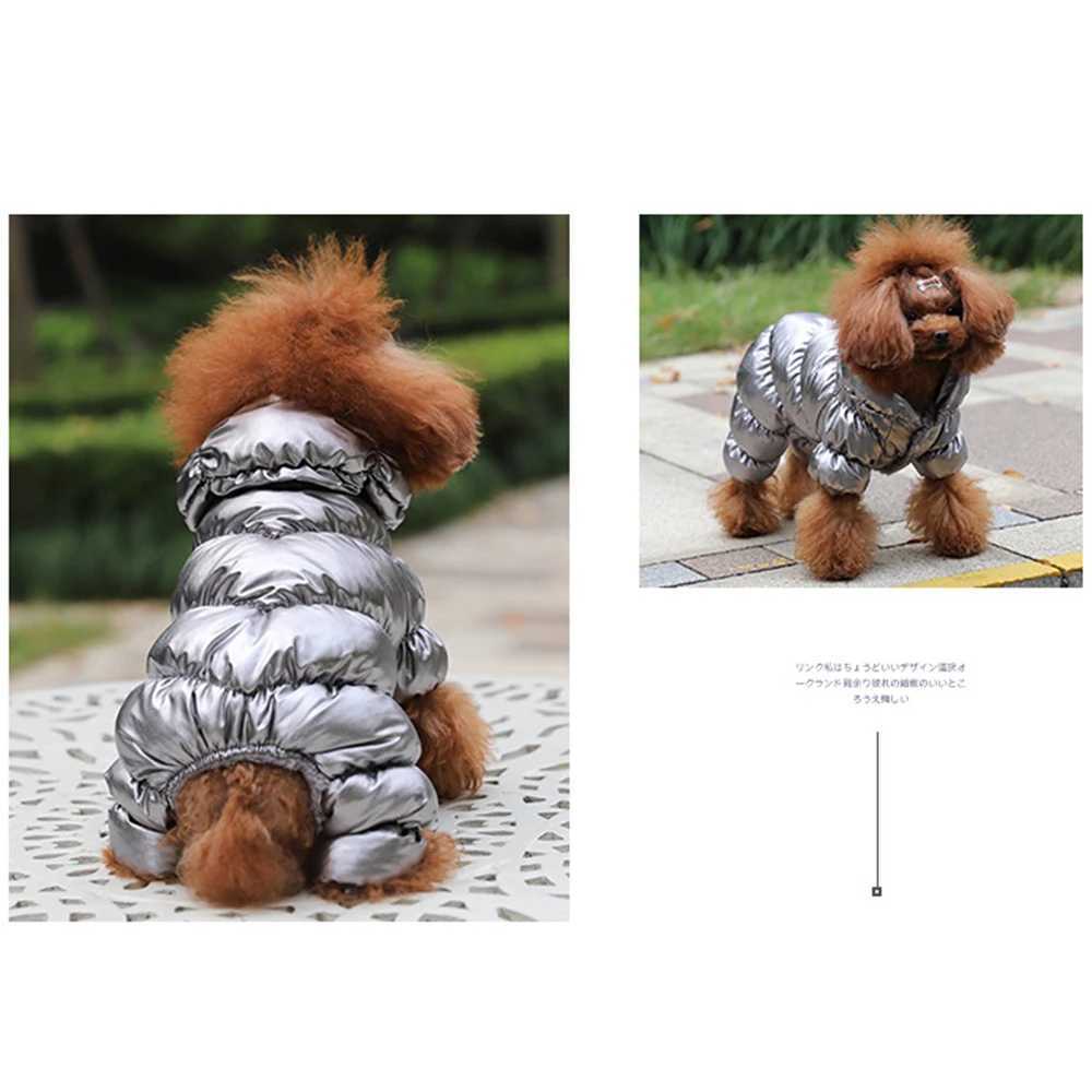 Gold Silver Dog Clothes for Small Medium Dog Thicken Designer Winter French Bulldog Clothes Jacket Waterproof York Chihuahua PugXJ250109