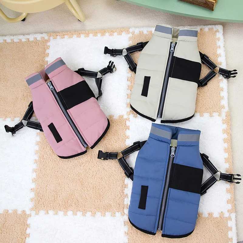 Winter Warm Pet Dog Coat Jacket with D-Ring Reflective Dog Clothes for Small Medium Dogs Puppy Clothes Pet SuppliesXJ250109