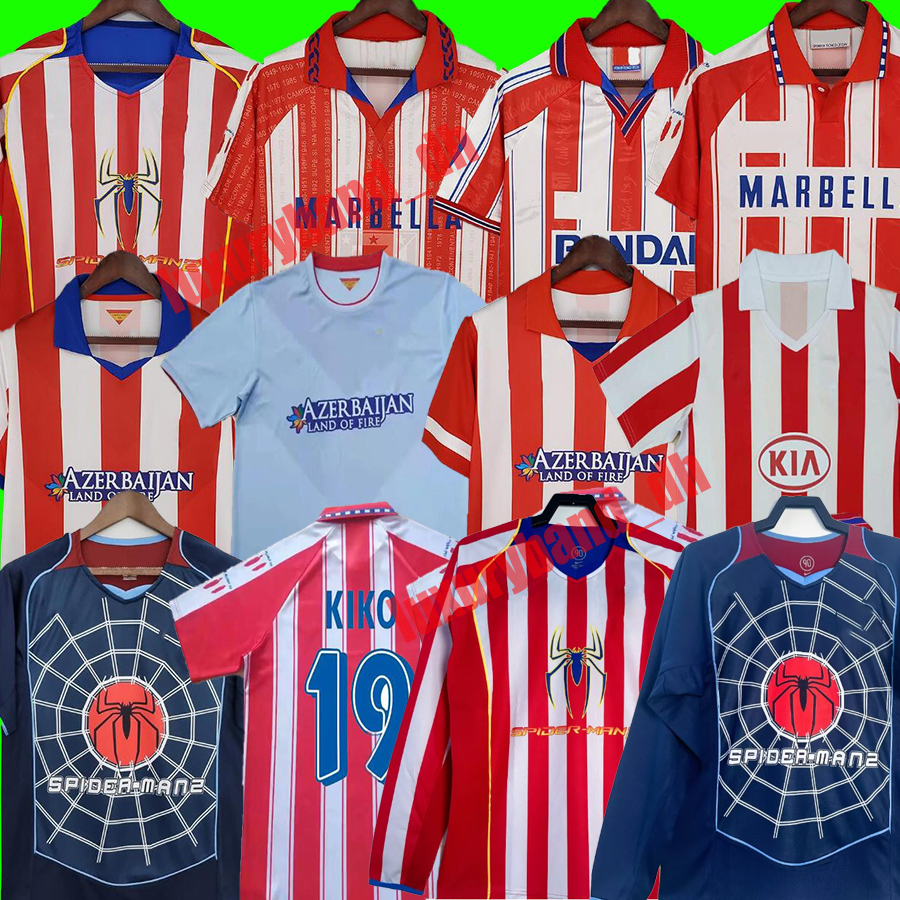 Atletico Retro Madrid soccer jerseys 1994 1995 SIMEONE KIKO ESNAIDER F. TORRES PANTIC HASSELBAINK 1996 1997 Home Away Vintage Football Shirt Sleeve Uniforms