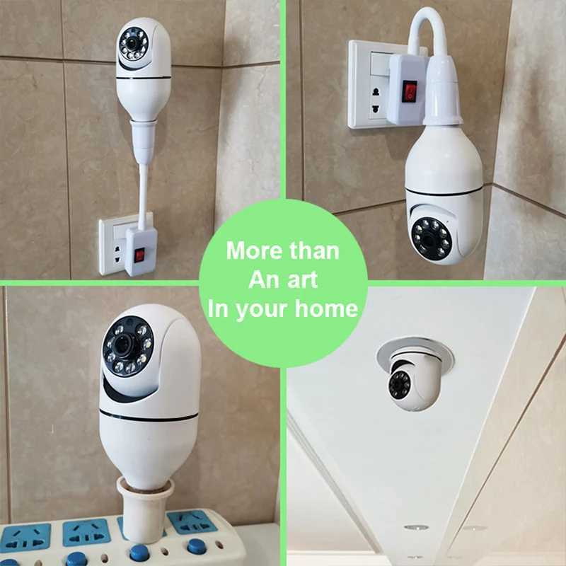 1PCS 3MP bulb IP WiFi camera indoor video surveillance camera security protection baby monitor full-color night vision camera X250110