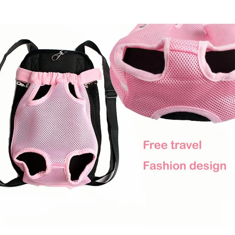Travel Pet Dog Chest Bag Pet Carrier Shoulder Handle Bags Breathable Cat Outdoor Products Portable Mesh Backpack