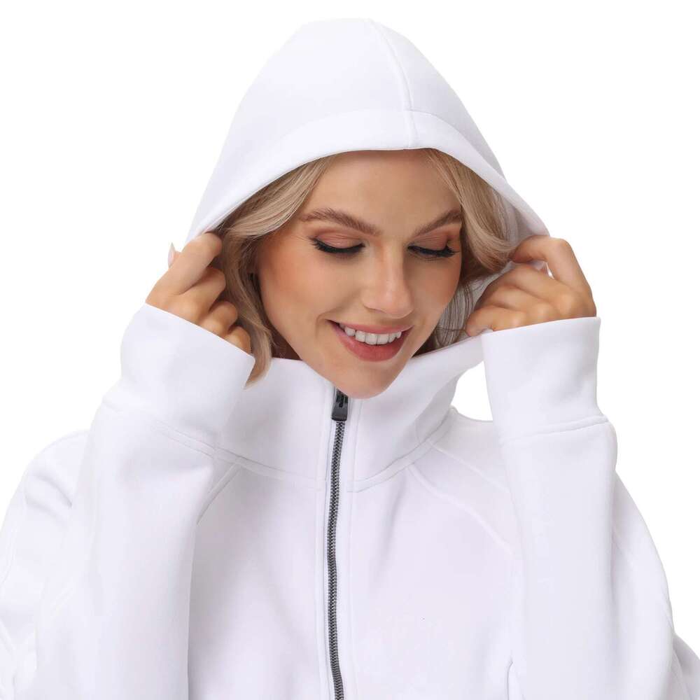 Women's Wear Women's Fleece Pullover Solid Warm Hoodies Half Zipper Long Sleeve Sweatshirts Tracuits Outfits Short-Style Sports Suit