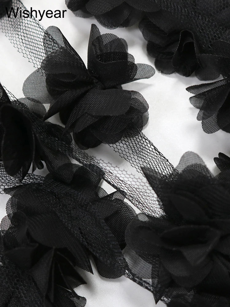 In Pencil Pants and Flower Tassel Halter Crop Top Two Pieces Women Birthday Outfits White Sexy Party Nightclub Matching Sets 250106