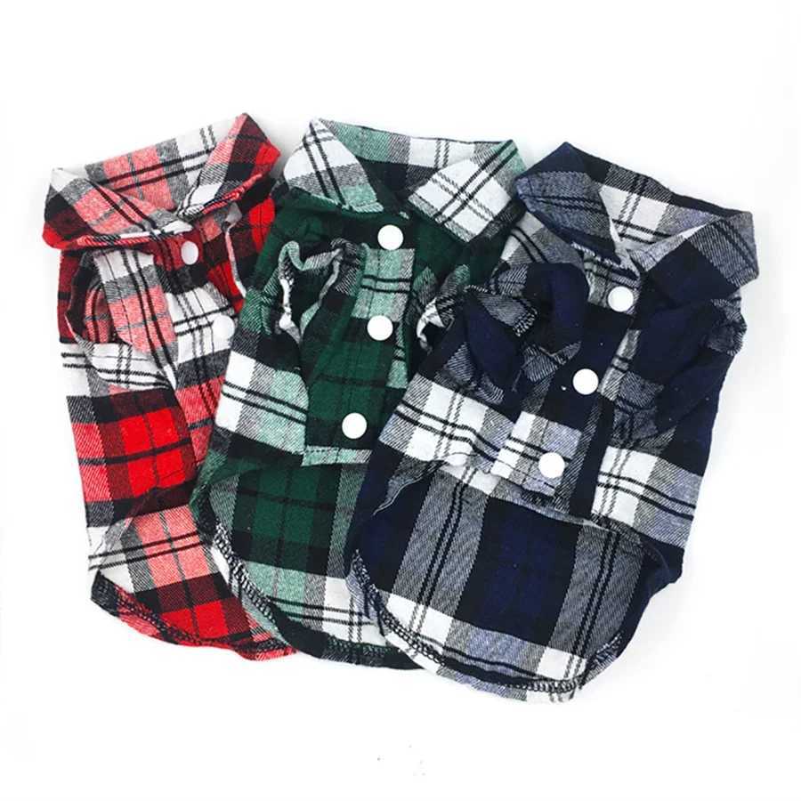 Stylish Plaid Shirt Coat for Small Dogs and Cats - Keep Your Pet Looking Cute and CozyXJ250109
