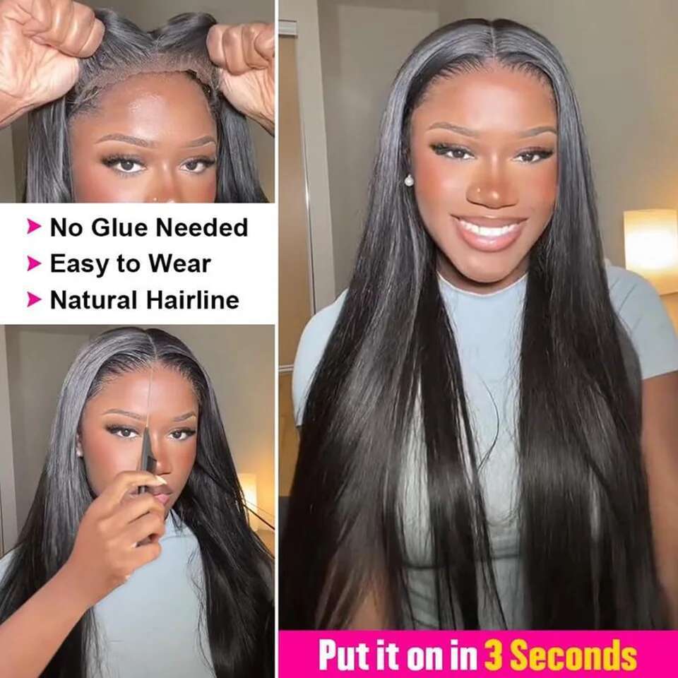 4X6 Precut Closure Glueless Wig Ready To Wear Transparent Lace 5X5 Straight Human Hair Wigs For Women