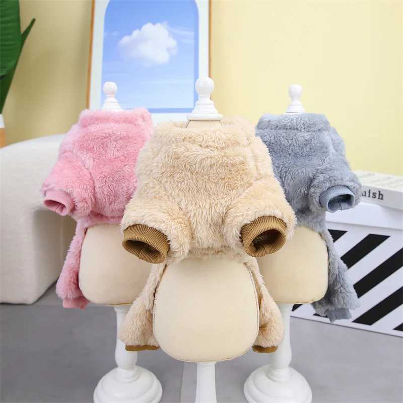 Winter Warm Fleece Pet Dog Jumpsuit for Small Medium Dogs Puppy Cat Pajamas Coat Chihuahua Clothes Pets Costume Yorkie OutfitsXJ250109