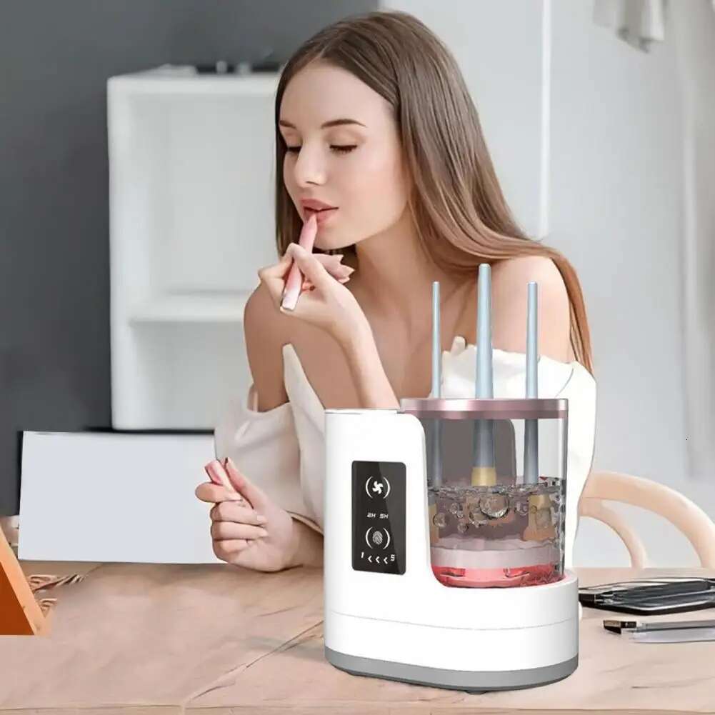 Electric Makeup Cleaner USB Automatic Cosmetic Cleaning hine Multifunction Beauty Brush Dryer Holder Container Wa