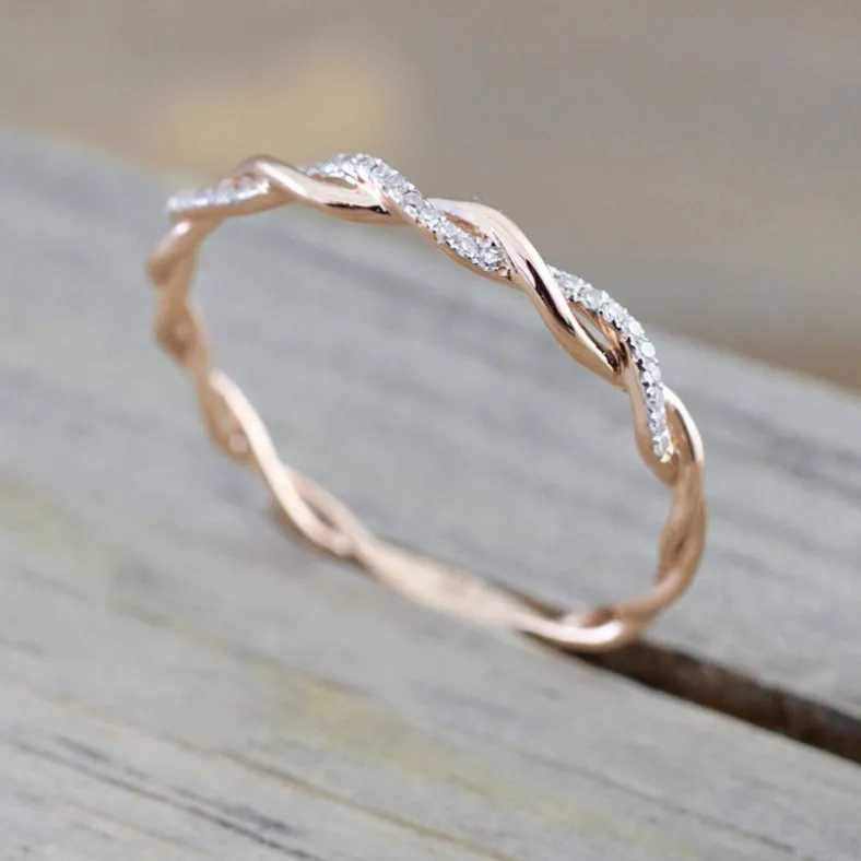 Ins Tide Adjustable Stainless Steel Ring Suitable for Women Simple Temperature Engagement Wedding Ring Fashion Jewelry W250109