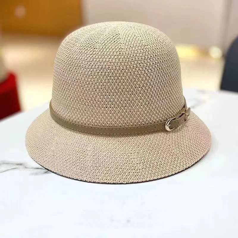 New Warm Sun Hat Simple Linen Breathable Fresh Hat Summer Travel Sun Ribbon Decoration Folding Straw Hat Gift X250109