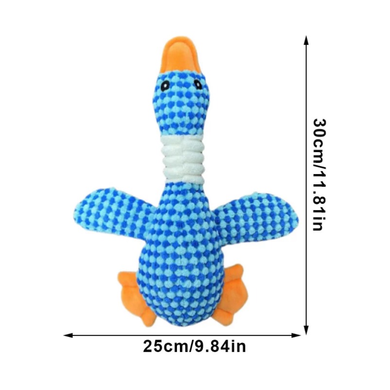 Squeaky Plush Dog Toy Pet Chew Toys for Small Medium Large Dogs Goose Shape Teeth Cleaning Dog Puppy Sounding Toy Pet Supplies