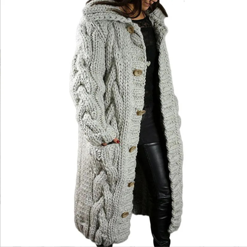 Womens Sweater Cardigan Large Size Sweater Coat Casual Loose European American Fashion Turn Down Collar Knitted Long Coats 250106