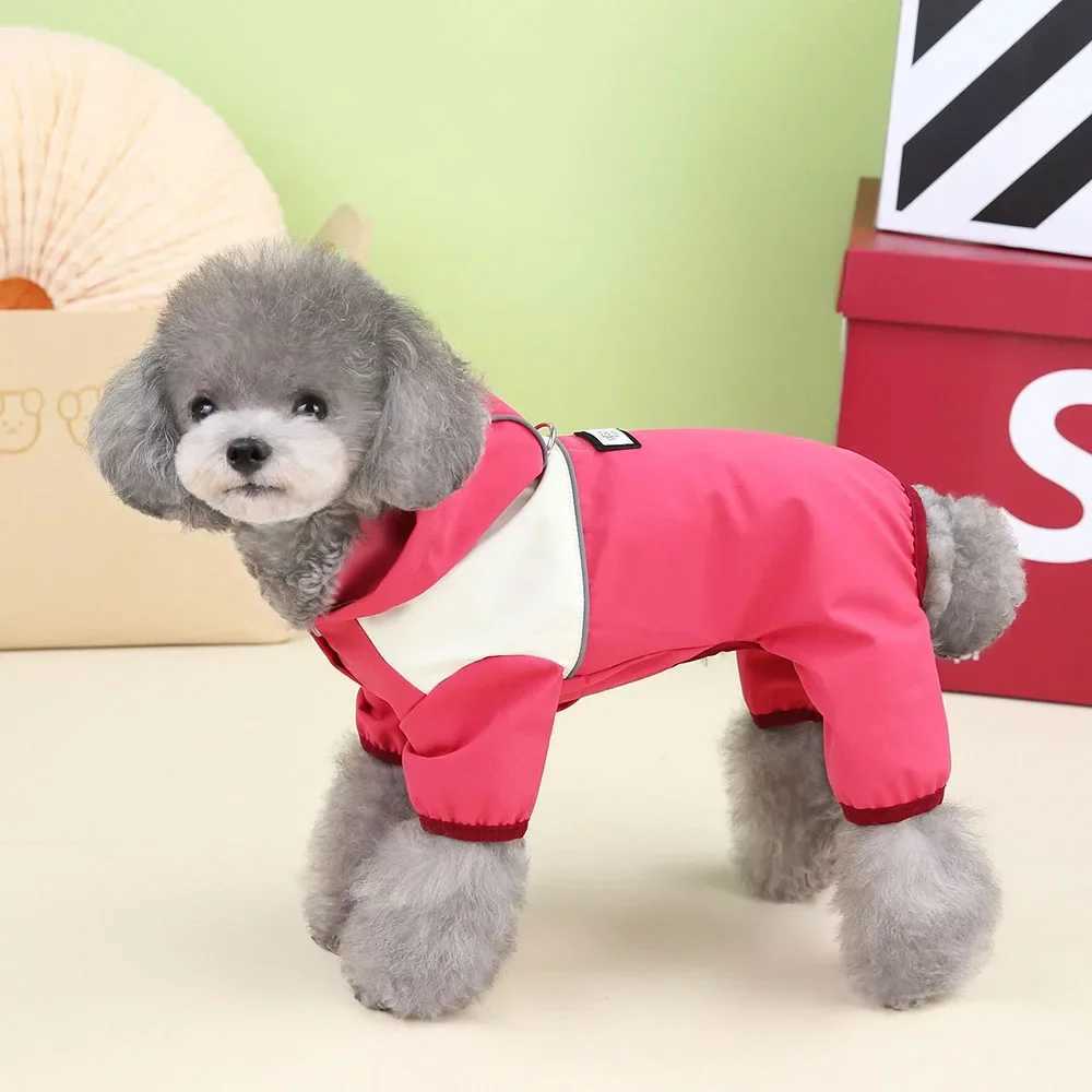 Fashion Hooded Pet Dog Raincoat Small Medium Dog Waterproof Clothing Pet Apparel Bulldog Chihuahua Outdoor Waterproof OutfitsXJ250121