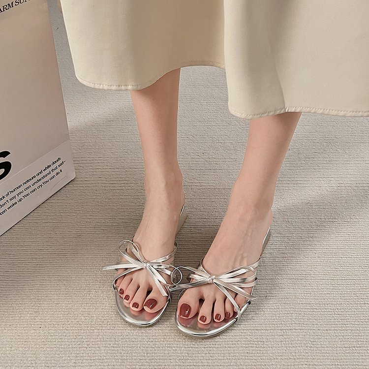 Women Slippers Fashion High Heel New NEW Trendy Plus Size Butterfly Design Triple Gold Sier Free shipping