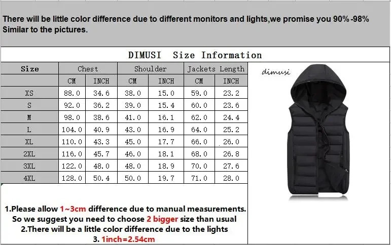 DIMUSI Mens Jacket Sleeveless Vest Winter Fashion Male CottonPadded Thicken Men Waistcoat Warm Hooded Jackets Clothing 4XL 250107