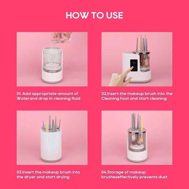 Tools Cleaner Electric Automatic Spinner Makeup Holder Stand Women Lazy Cleaning Brush Washer Quick Dry Tool