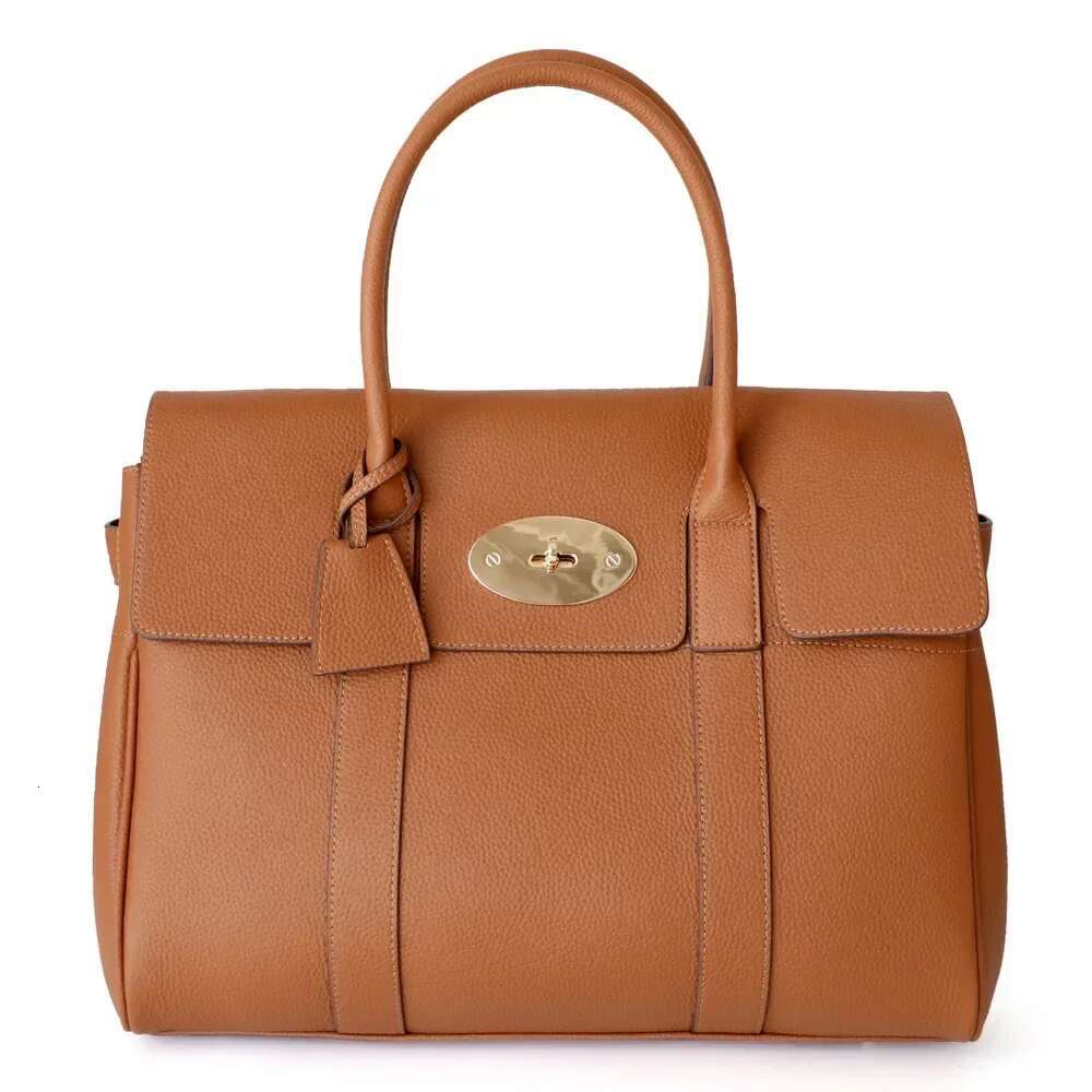 2025 New Genuine Leather Women's Multi Functional Shoulder Bag Crossbody Bag Women's Large Commuter Handbag Brown