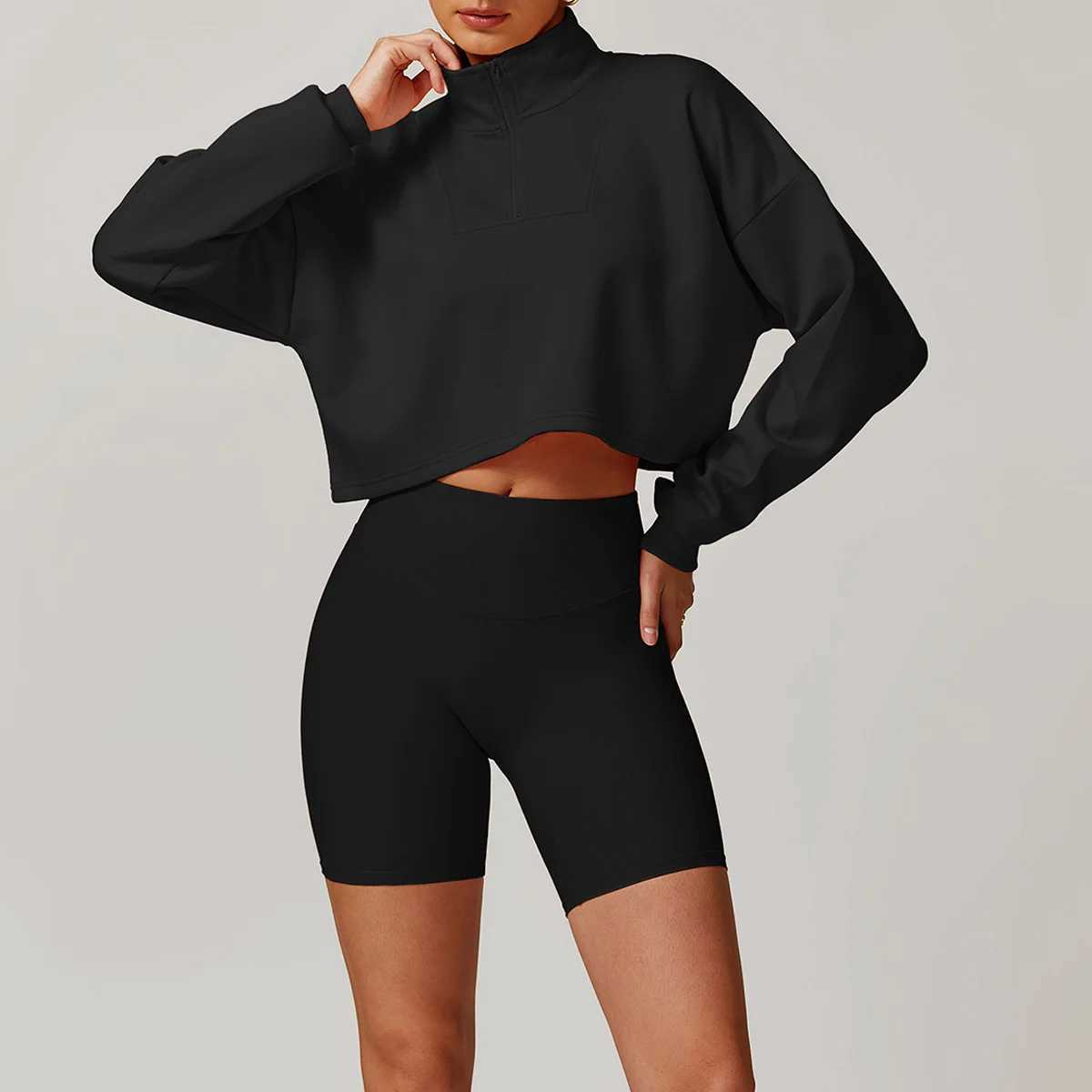 Autumn winter sports set Thread high waist beauty back Yoga Set Women Bra long sleeve Workout pullover Gym Clothing Fitness suitXJ250109