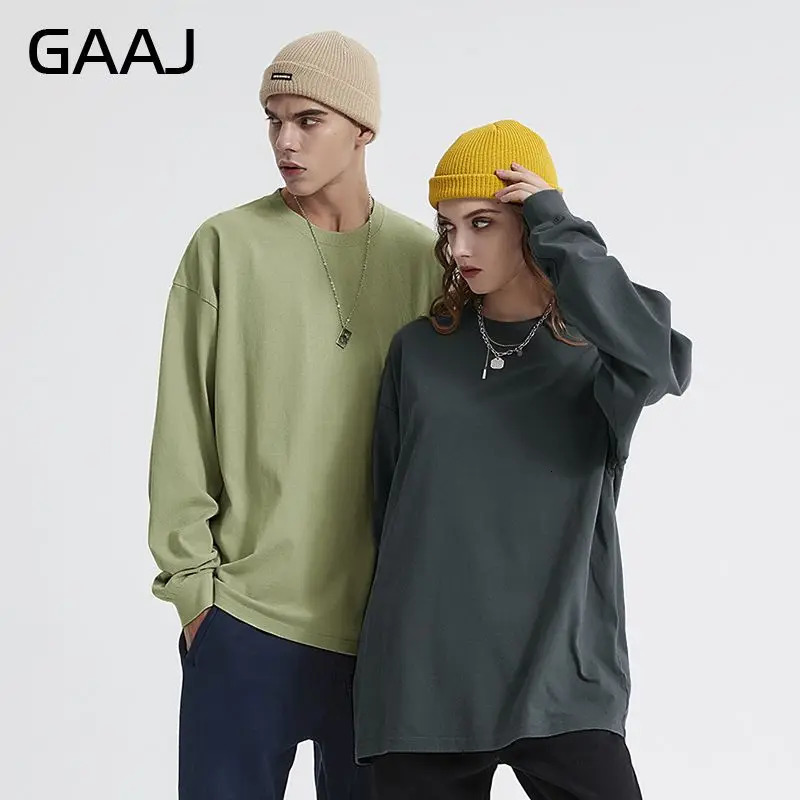 100 Heavy Weight Cotton Long Sleeves T ShirtSolid Tee For Men WomenCasual Plain TshirtFashion Quality Clothing250gsm 88oz 250106