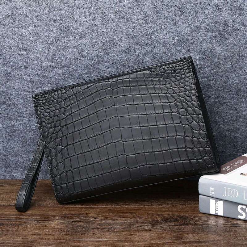 High Quality Men's Clutch Genuine Leather High-Capacity Cowhide Bag