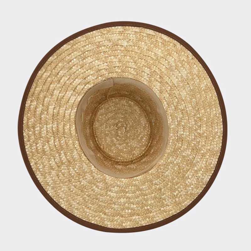 Mens Wide Brim Straw Hat Panama Summer Beach Sun Hat UPF Straw Hat X250109