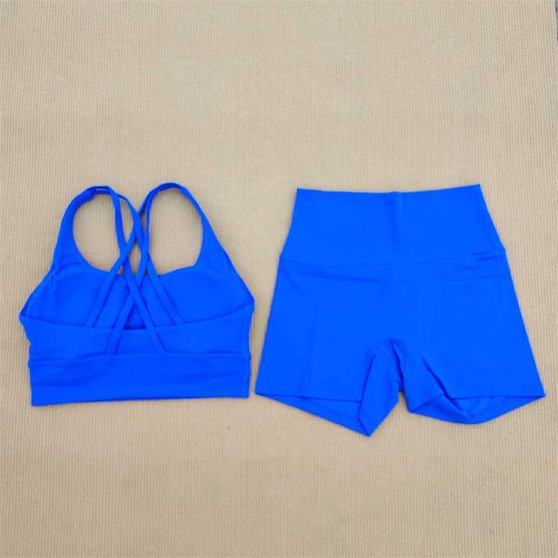 Yoga Clothes Womens Gym Suit 2 Set Shorts Leggings+ Bra Underwear Suit Running Exercise Fitness Wear Elastic Soft BreathableXJ250109