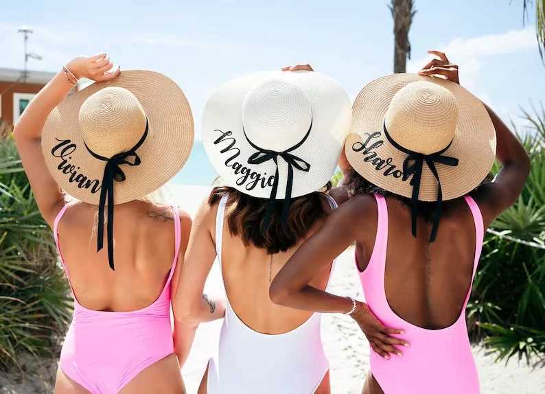 Custi Floppy Beach Hats Floppy Beach Hat Cust Beach Hat Bride To Be Gift Personali Hat Bridal Party Bridesmaid Gift X250109