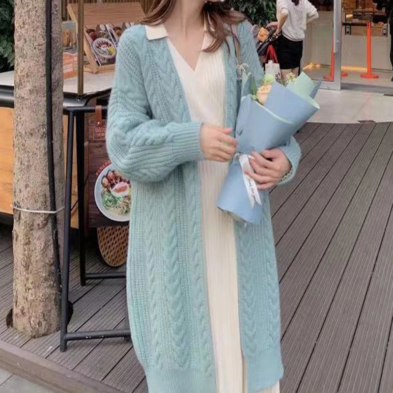 Women Sweater Cardigans Autumn Winter Knitted Jackets Korean Loose Oversized Long Sleeve Elegance Sweet Casual Coats Basics 250106