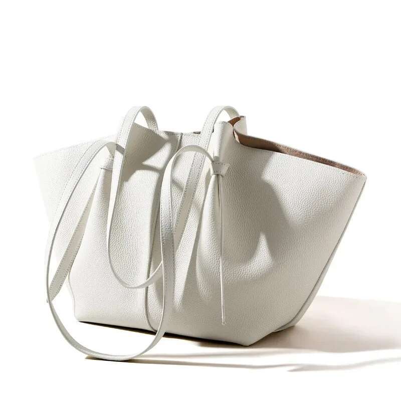 Motingsome Autumn And Winter New 2025 Women First-Layer Cowhide Handbag Large-Capacity Tote Bag Shoulder Calfskin Bucket