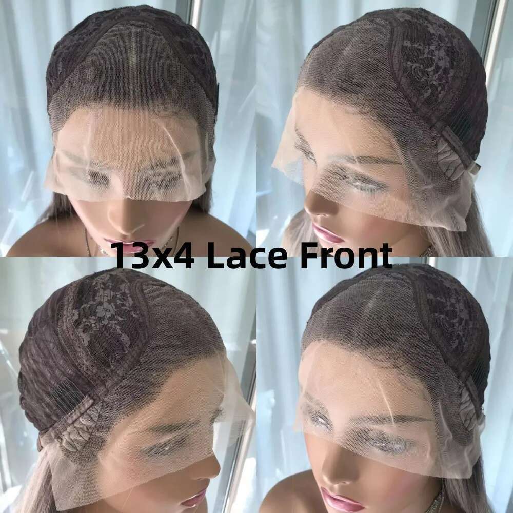 Highlight Honey Blonde Straight Synthetic Lace Front For Women Pre Plucked Transparent Colored Wig 13X4