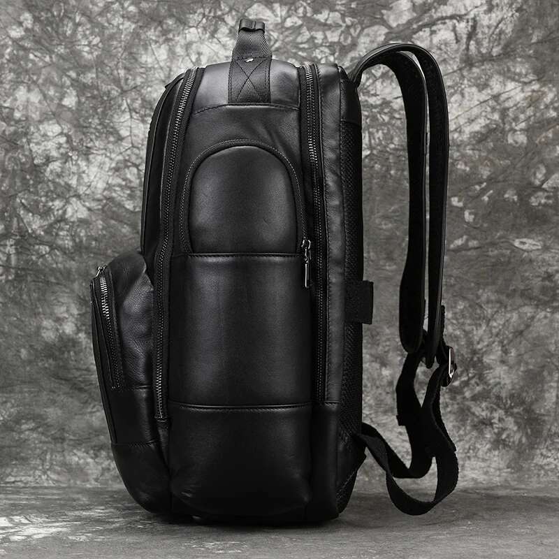 Cow Backpacks Men Laptop Rucksack Shoulder Mochilas Cowhide Genuine Leather Male School For Man Travel Bag