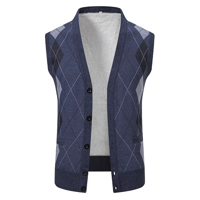 2024 Autumn Men Sweater Vests Waistcoats High Quality Male Business Casual Sleeveless Sweaters Winter Outwear 4X 250107