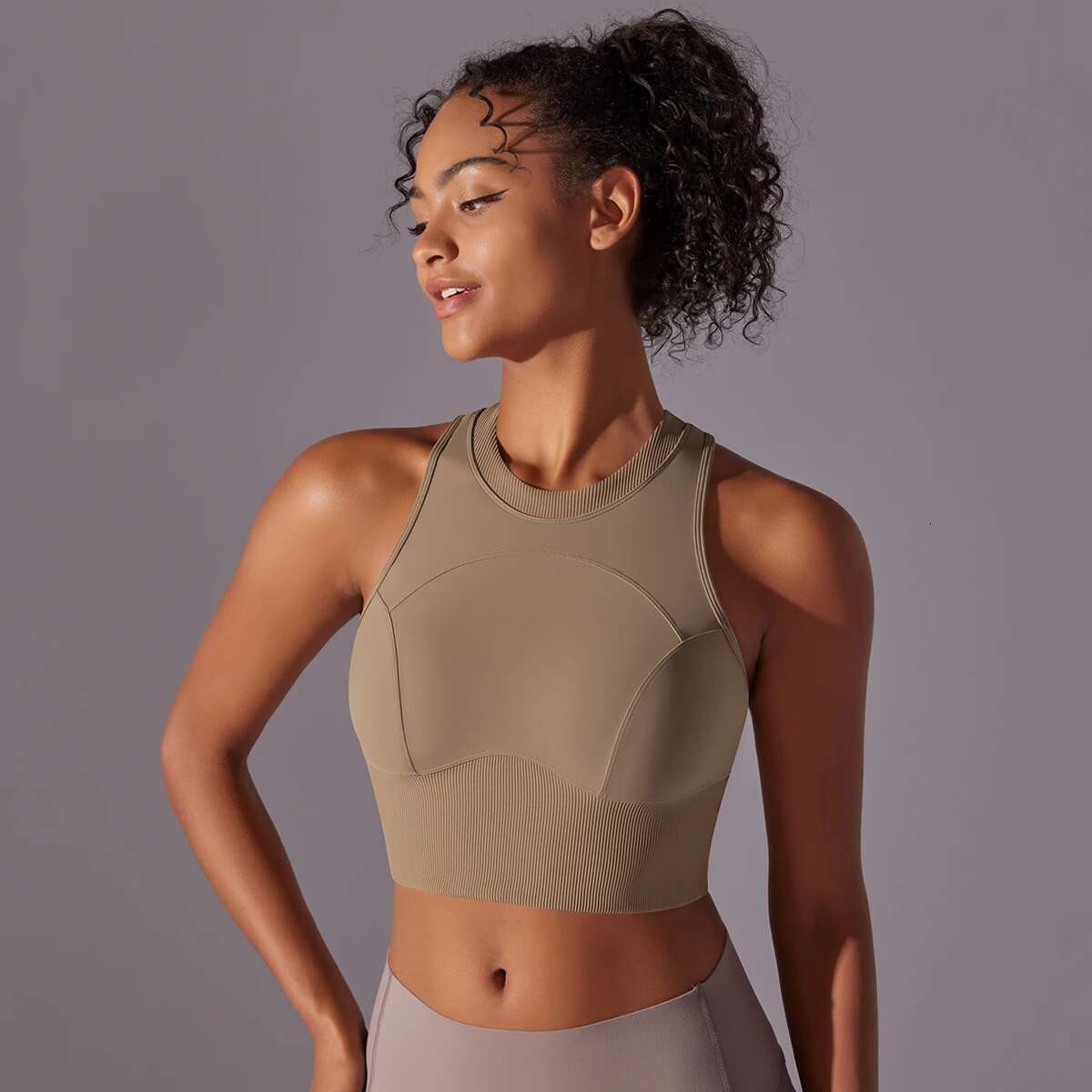Tops For Women Knit Solid Color Shaping Fiess Sports Running Sleeveless Tank Top Back Cutout Yoga Clothing