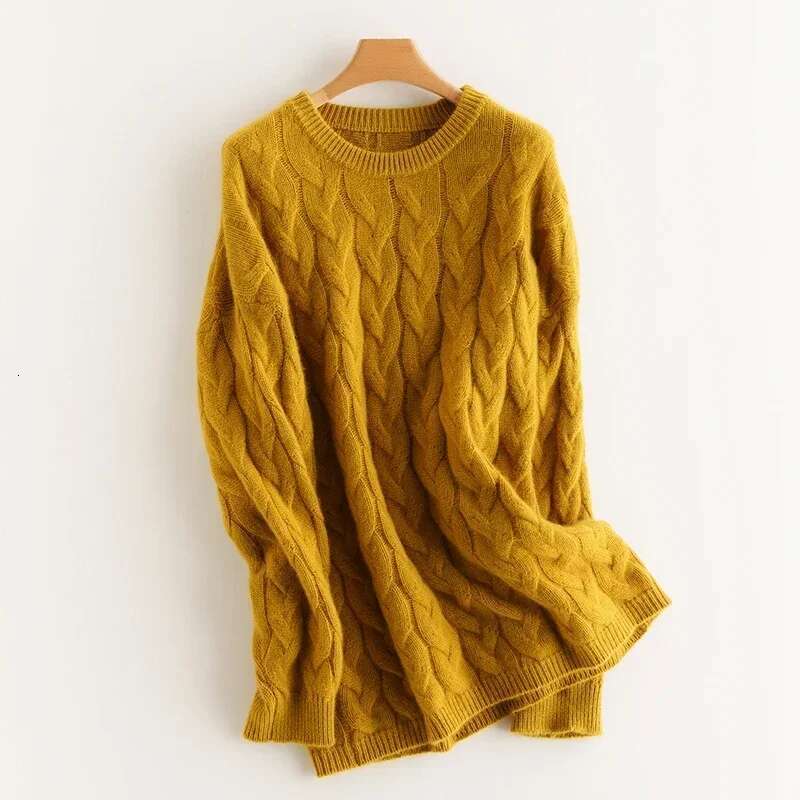 Tailor Sheep Winter 100% Cashmere Sweater O-Neck Knit Pullover Women's High Quality Female Loose Large Size Girls Top