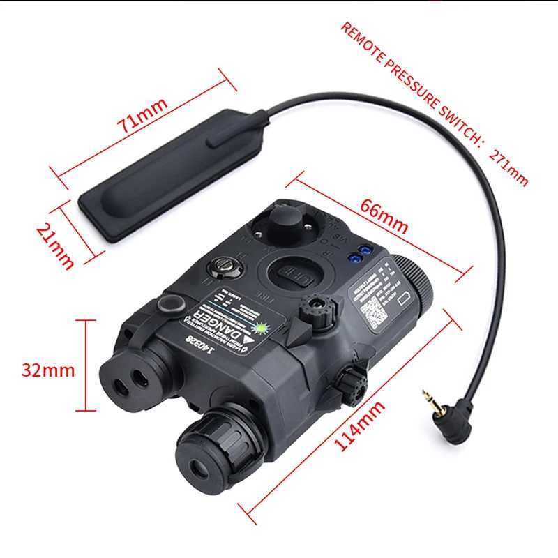 Tactical Air Gun UHP AN PEQ 15 PEQ-15 LA5C Red Dot Green Laser Indicator Infrared Weapon Reconnaissance LED AR15 Light Suitable for 20MM Rail M250110
