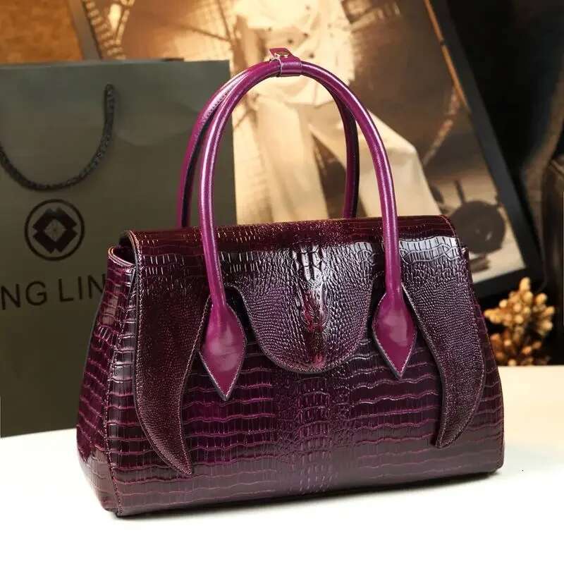 2024 New Fashion Alligator Women Handbags European Designer Pu Leather Shoulder Bags Female Girl Brand Crossbody Bag