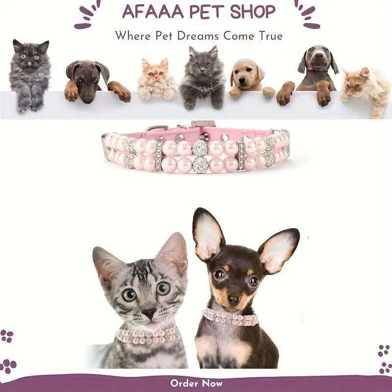 Luxurious Pink Bling Jewelry Collar And Leash Set Dogs Elegant Charming Accessory For Cats & Pets