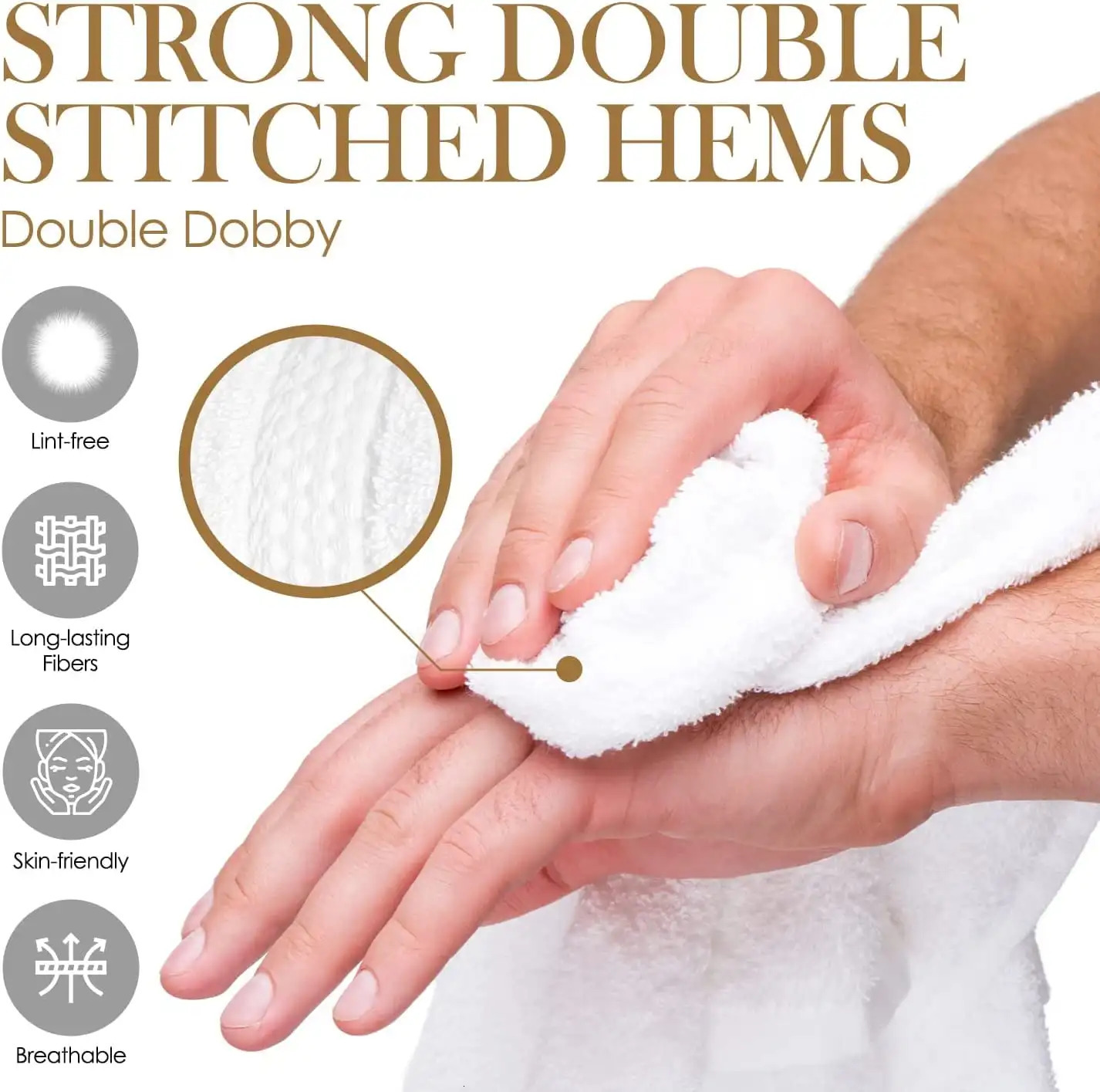 Towel Premium White Washcloths for el Spa Bathrooms Cotton Face Towels 12 Pack el Quality Looped Terry 250110
