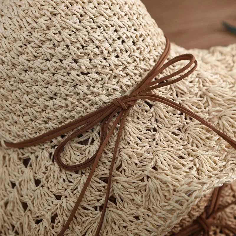 D T 2022 New Fashion Hat Text Luxury Leisure Bow Rope Decoration Elegant Sunscreen Beach Outdoor Style Versatile Straw X250109