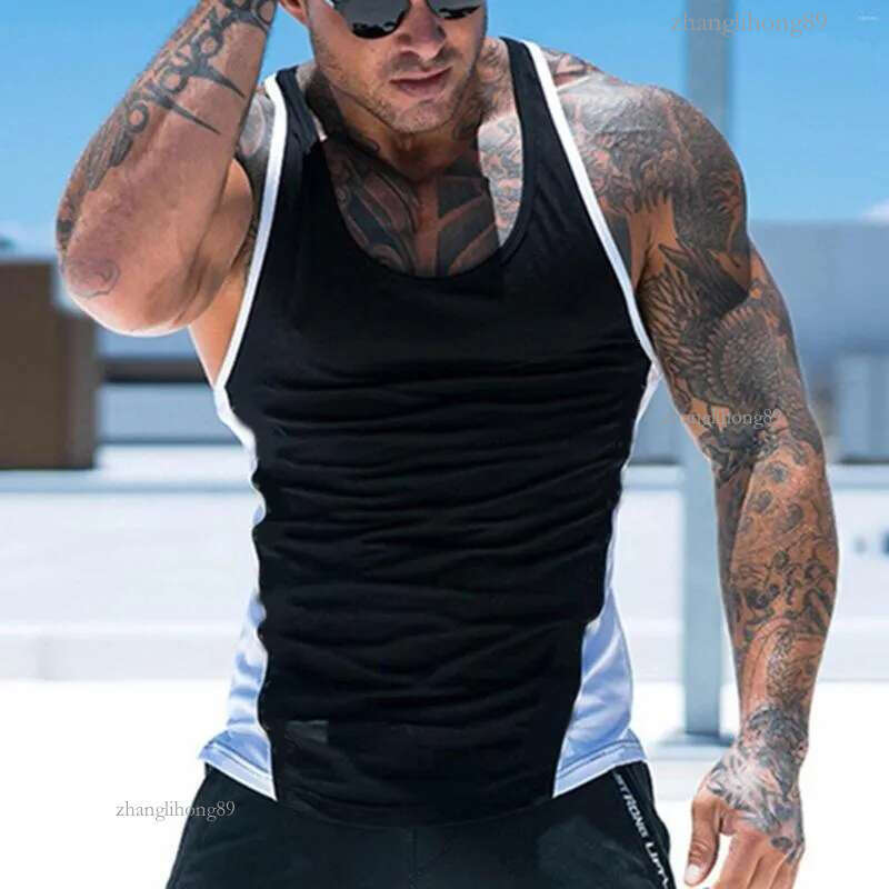 Men's Tank Tops Handsome Top Summer Coloured Sports Fitness Vest Fashion Comfortable Debardeur Hommes Clothing