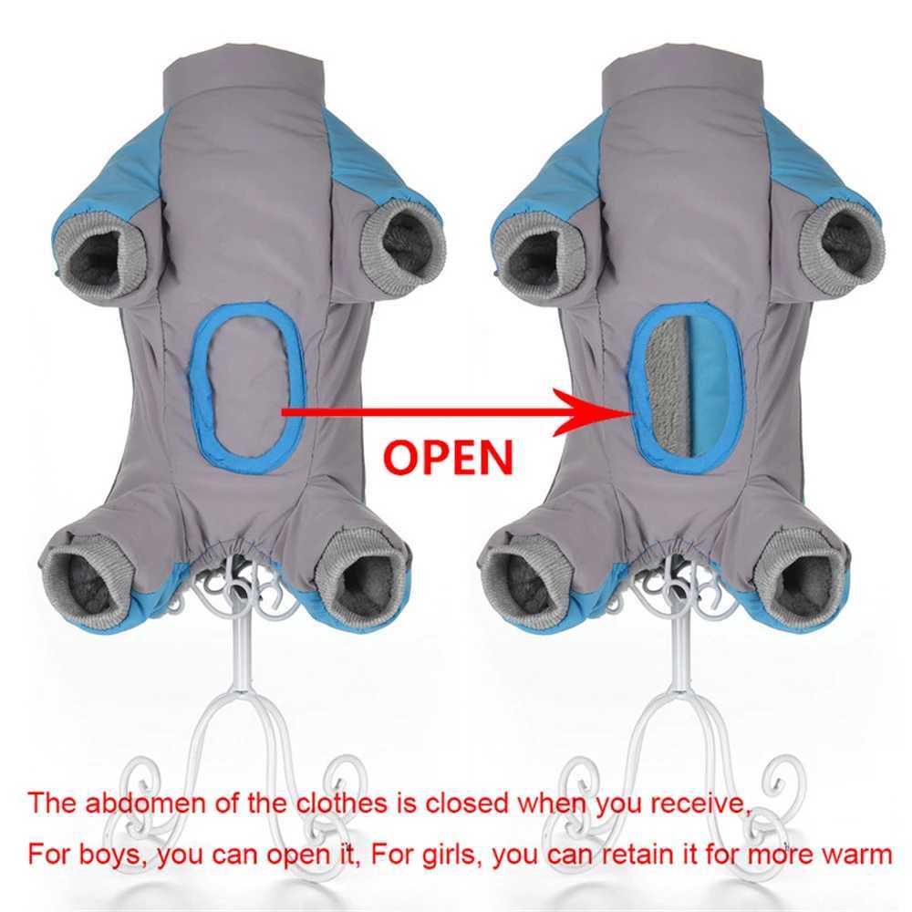 Small Medium Dogs Warm Clothes Waterproof Winter Thicken Fleece Pet Puppy Cats Jumpsuit Reflective Chihuahua Jacket Coat OutfitXJ250109