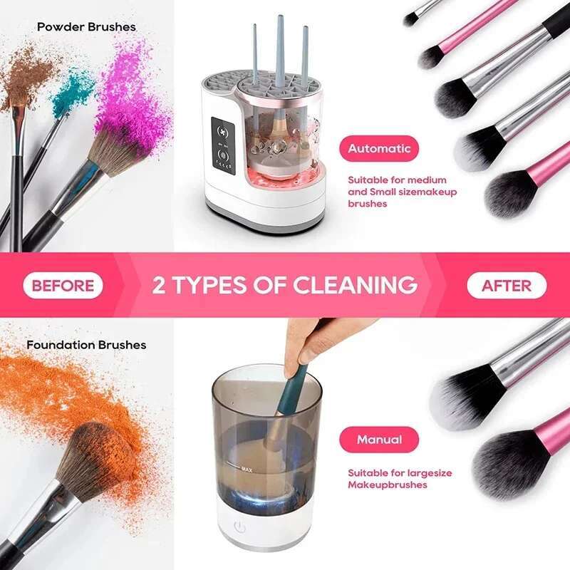 Tools Cleaner Electric Automatic Spinner Makeup Holder Stand Women Lazy Cleaning Brush Washer Quick Dry Tool