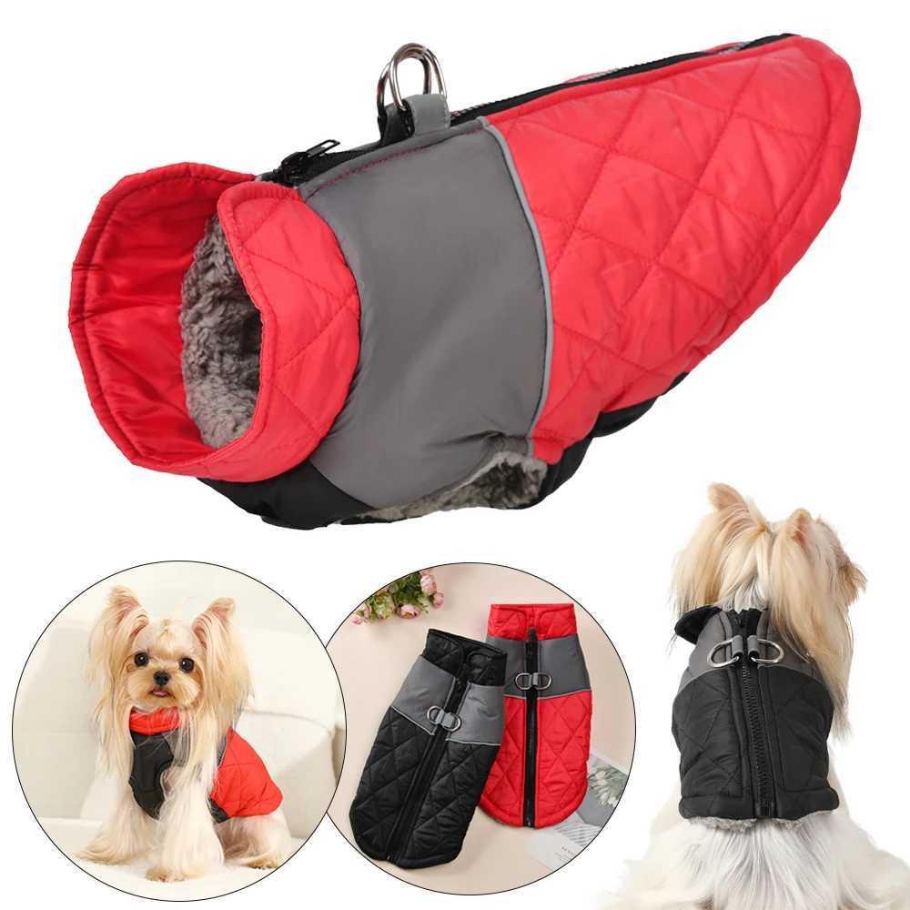 Dog Clothes Winter Warm Fleece Jacket For Small Dogs Outdoor Reflective Puppy Coat With Zipper Cat Vest Chihuahua Pet ApparelXJ250109