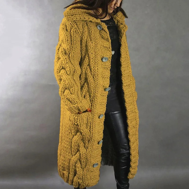 Womens Sweater Cardigan Large Size Sweater Coat Casual Loose European American Fashion Turn Down Collar Knitted Long Coats 250106