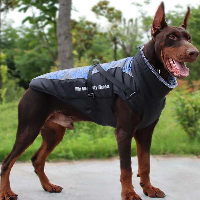 Clothes For Large Dogs Waterproof Big Dog Vest Jacket Autumn Winter Warm Fur Collar Pet Dog Coat For French Bulldog Wilma DogXJ250109