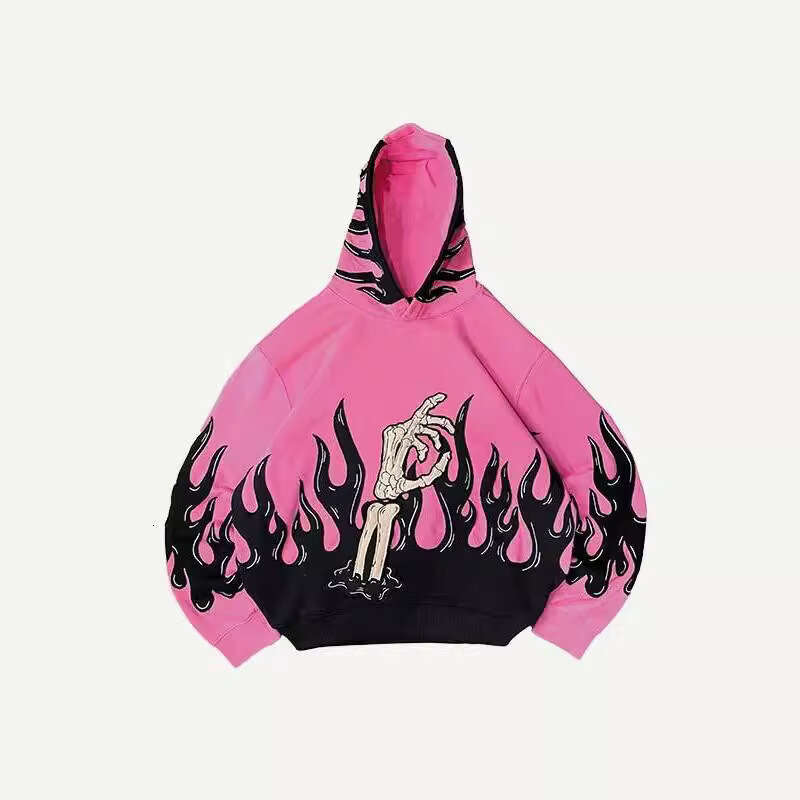 New Flame Skull 3D Printed Men's and Women's Casual Hoodie