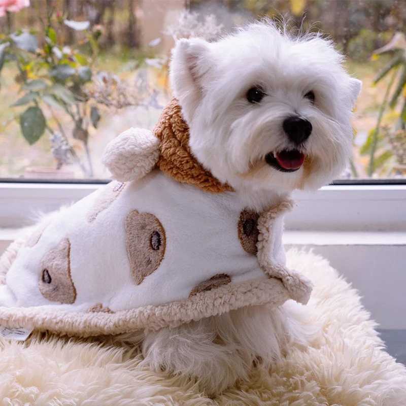 Winter Pet Dog Clothes Cloak Blanket French Bulldog Puppy Warm Windproof Jacket Dog Clothes for Small Dogs Chihuahua Dog CoatXJ250109